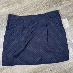 Forever 21 Contemporary Navy Polkadot Skirt With Pockets Size Small
